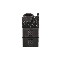 Kandelaar - Huis - Zwart - 6x5,5x11cm